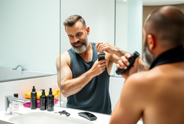 Men's body hair grooming 40+