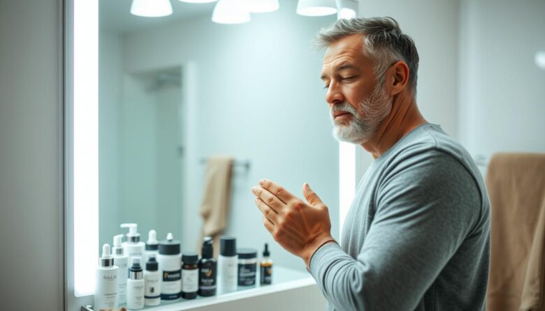 skincare routine for men over 40