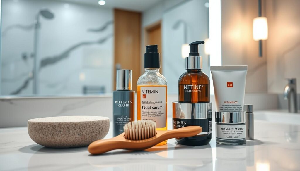 anti-aging skincare routine for men over 40
