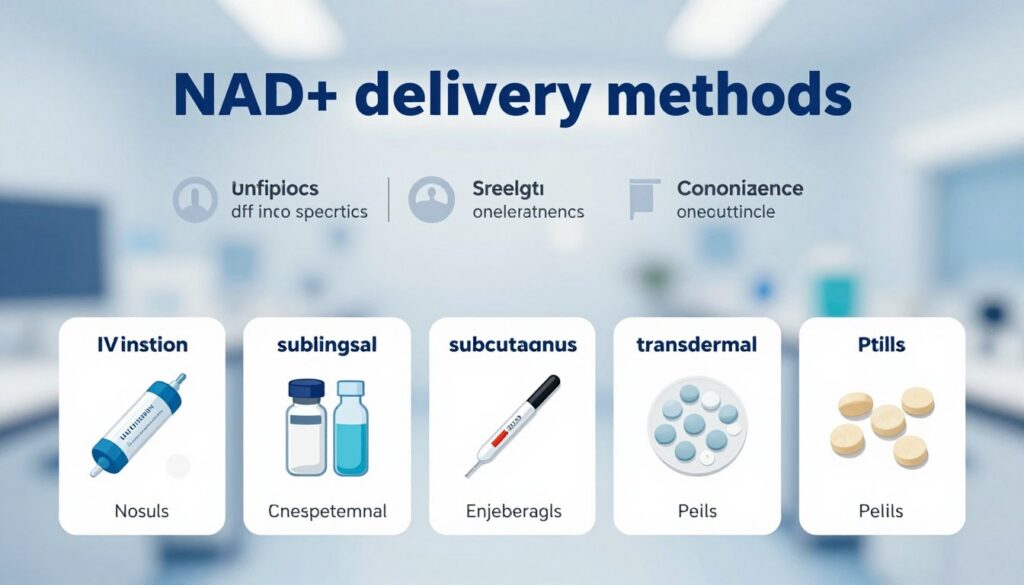 NAD+ delivery methods overview NAD+ delivery methods overview